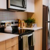 a kitchen with lots of natural light