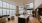 community kitchen with seating and windows